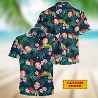 Custom Face Hawaiian Shirt, Personalized Photo Shirt For Men
