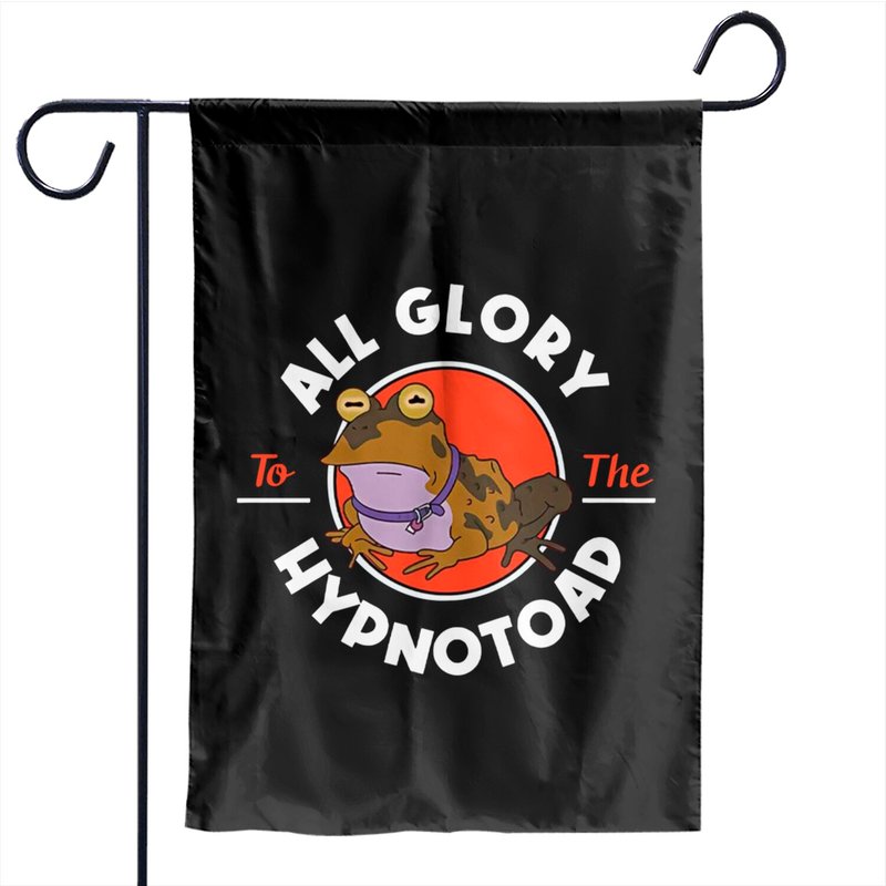 All Glory To The Hypno Toad Vintage Garden Flags, Futurama Hypnotoad Garden Flags — Drapeaux décoratifs