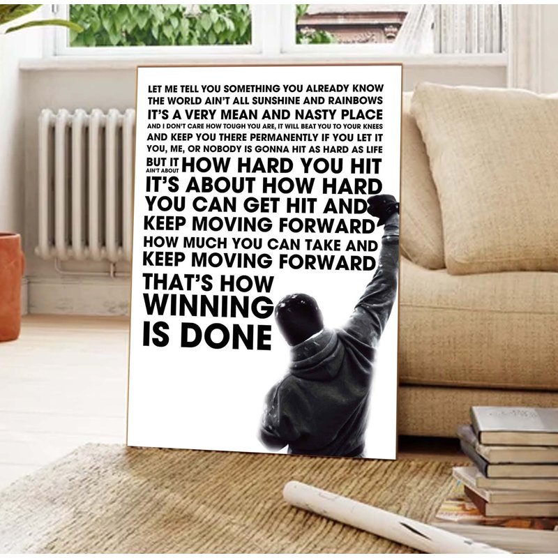 Rocky Balboa Motivational Quote Silk Poster — Affiches et impressions
