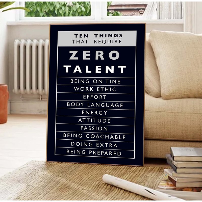 Ten Things That Require Zero Talent Poster — Affiches et impressions