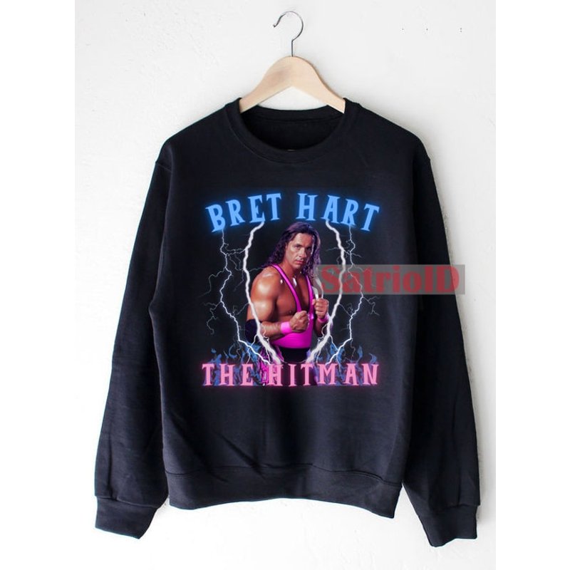 Bret Hart The Hitman Sweatshirt Bret Hitman Hart — Sweats à capuche pour hommes
