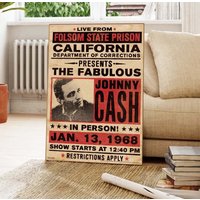 Johnny Cash Folsom State Prison Concert Poster