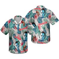 Halloween Michael Myers Hawaiian Shirt Aloha Shirt, Horror Hawaiian Shirt