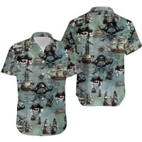 Pirate Skull Hawaiian Shirt — Mens Casual Shirts