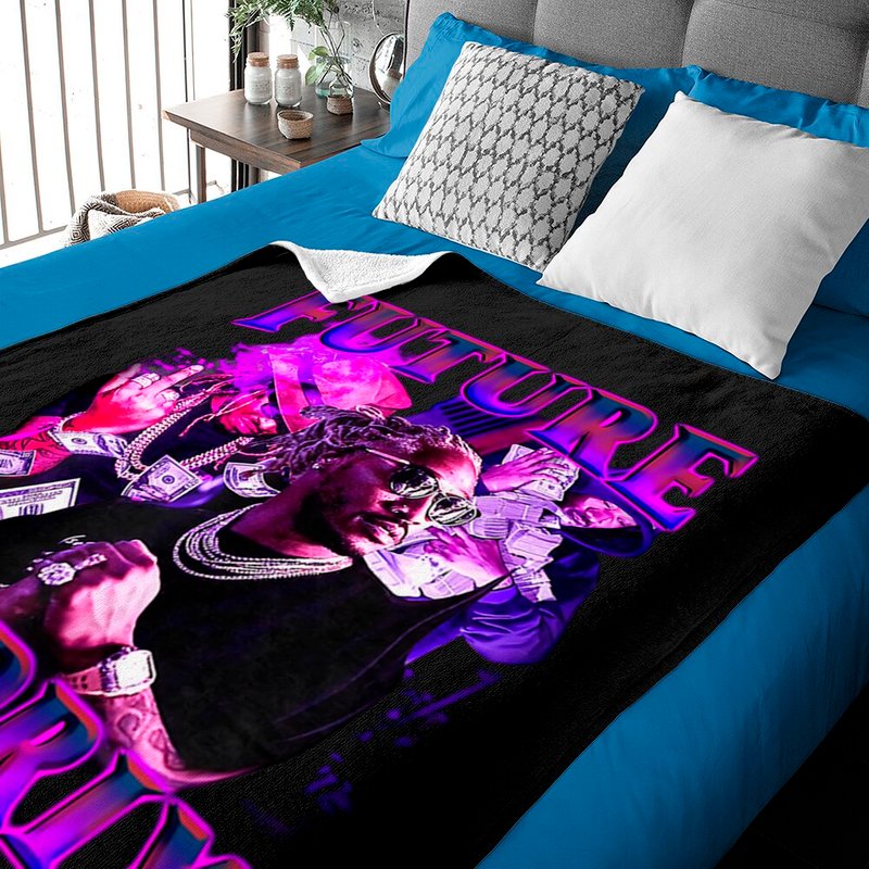 Vintage Future Hendrix Graphic Baby Blankets, Rapper Baby Blankets — Couvertures pour bébé