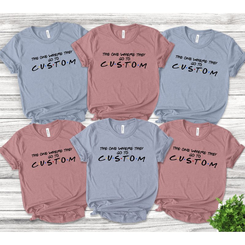 The One Where They Go To Custom Friends Shirt/ Custom Family Vacation Matching Shirts — T-shirts pour hommes