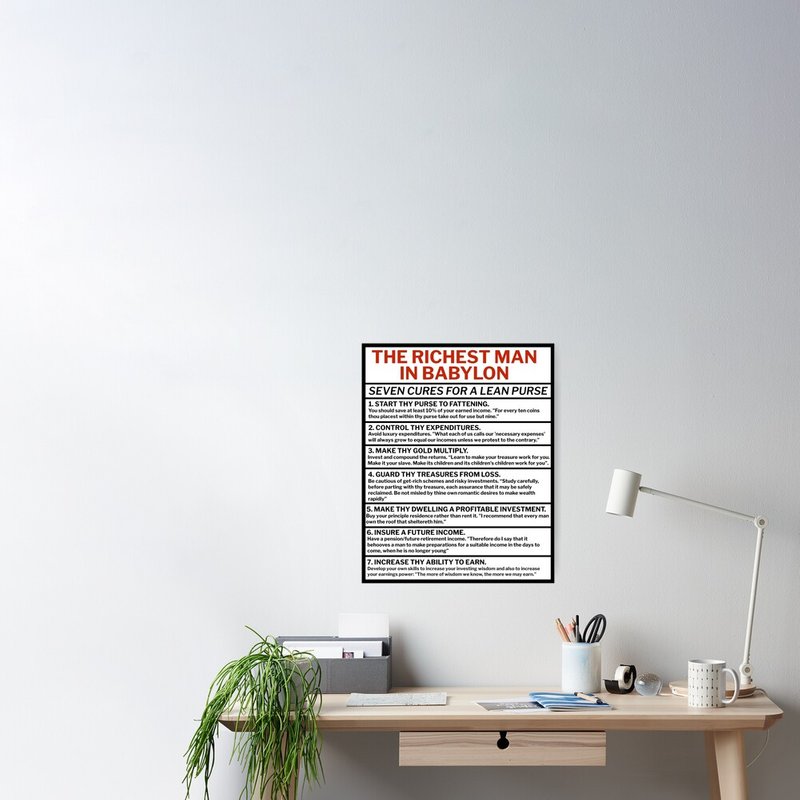 The Richest Man In Babylon - Seven Cures For A Lean Purse Poster — Affiches et impressions