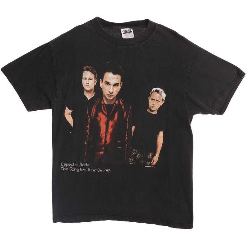 Depeche Mode The Singles Tour 86 > 98 Black Graphic T-shirt — Mens T Shirts
