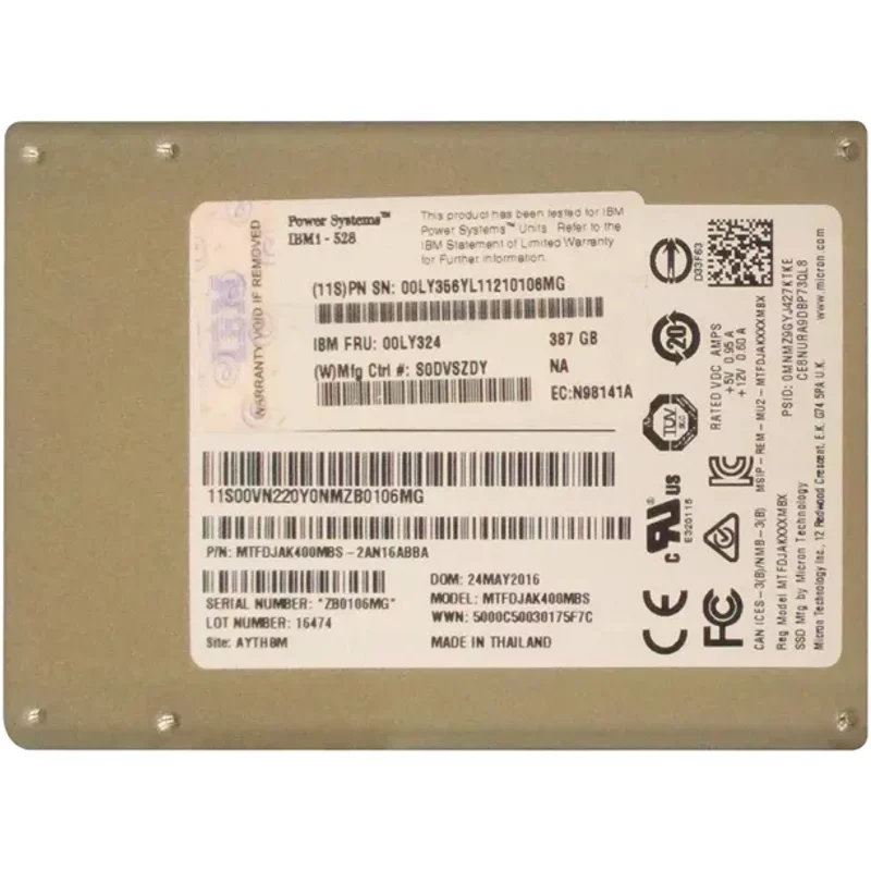 IBM 00LY324 | 387GB Multi-Level Cell SAS 12Gb/s 2.5-Inch Solid State Drive for pSeries Servers — Disques de stockage