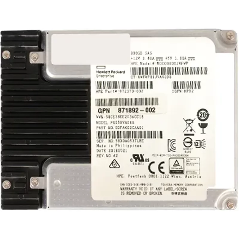 HP MO000800JWFWP | 800GB Multi-Level Cell SAS 12Gb/s Mixed Use 3.5-Inch Hybrid Solid State Drive for ProLiant Servers