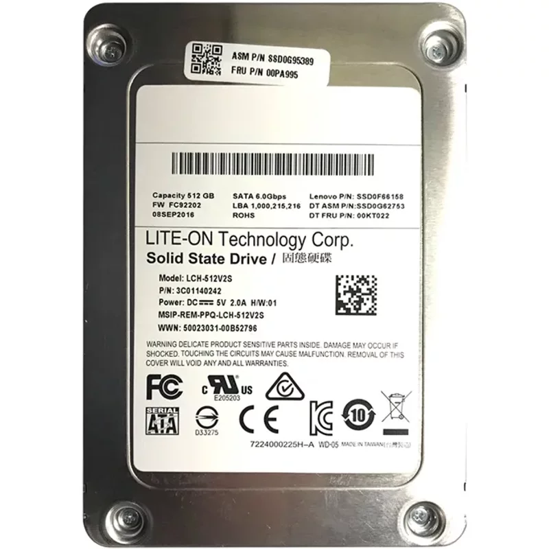Lenovo 00PA995 | 512GB Multi-Level Cell SATA 6Gb/s 2.5-Inch Solid State Drive — Disques de stockage