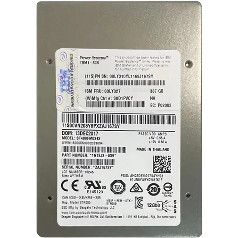 IBM 00LY327 | 387GB Multi-Level Cell SAS 12Gb/s 2.5-Inch Solid State Drive for pSeries Servers — Data Storage Drives