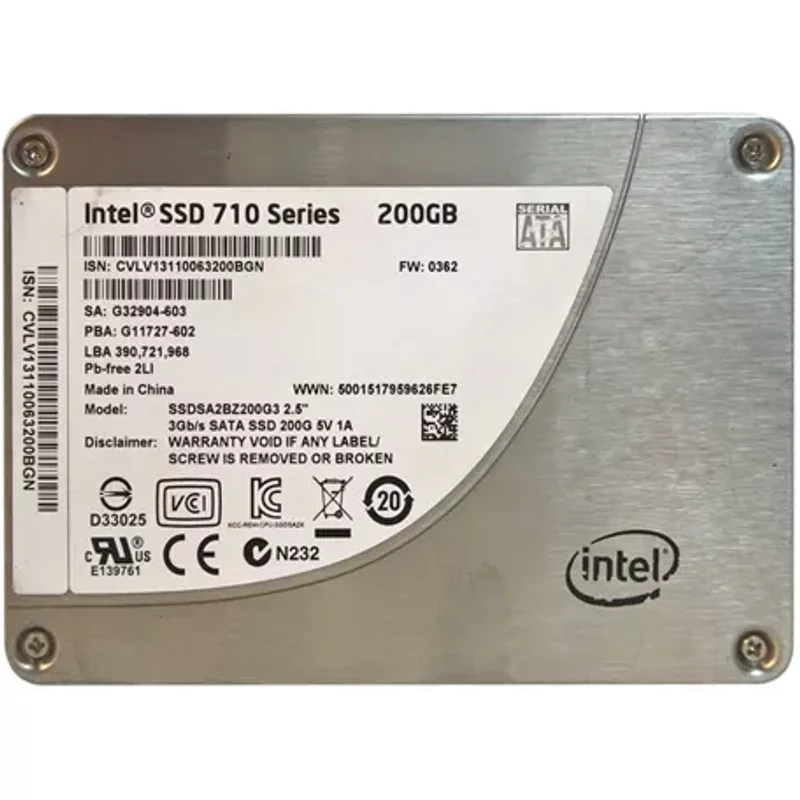 Intel SSDSA2BZ200G3 | 710 200GB Multi-Level Cell SATA 3Gb/s 2.5-Inch Solid State Drive — Data Storage Drives