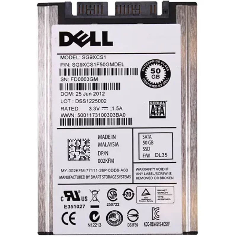 Dell 002KFM | 50GB Multi-Level Cell SATA 6Gb/s mSATA 1.8-Inch Solid State Drive — Data Storage Drives