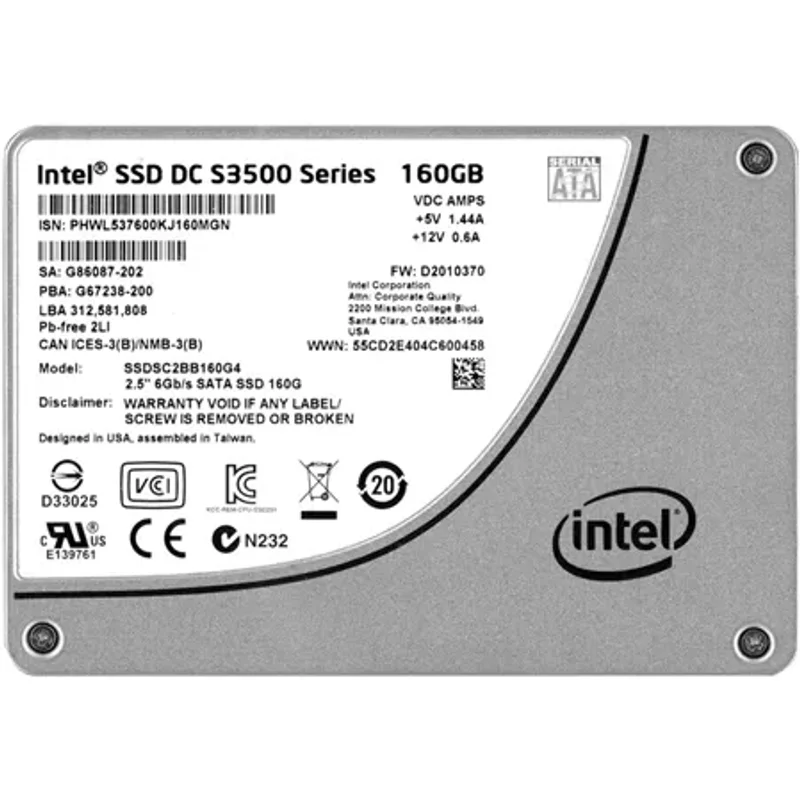 Intel SSDSC2BB160G4 | DC S3500 160GB Multi-Level Cell SATA 6Gb/s 2.5-Inch Solid State Drive — Data Storage Drives