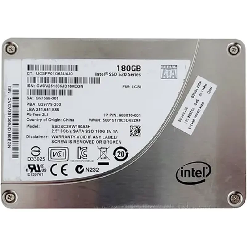 Intel SSDSC2BW180A3H | 520 180GB Multi-Level Cell SATA 6Gb/s 2.5-Inch Solid State Drive — Disques de stockage
