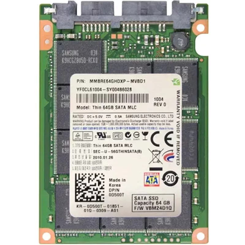 Dell 0D500T | 64GB Multi-Level Cell Sata 3Gb/s mSATA 1.8-Inch Solid State Drive