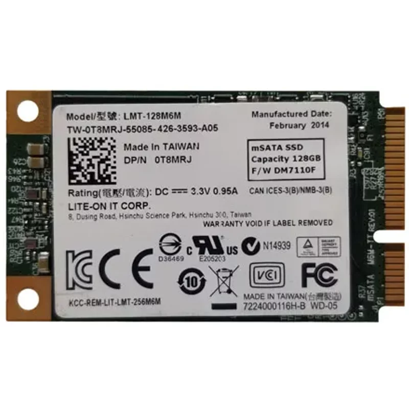 Dell 0T8MRJ | 128GB Multi-Level Cell SATA 6Gb/s mSATA 1.8-Inch Solid State Drive — Disques de stockage