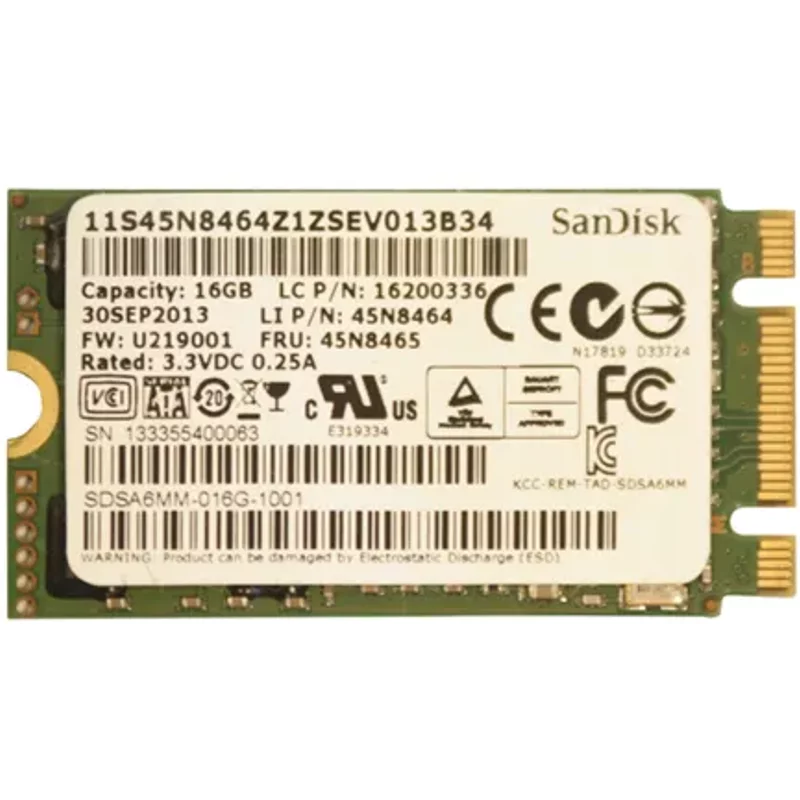 IBM 45N8465 | 16GB Multi-Level Cell SATA 6Gb/s M.2 2280 Solid State Drive — Disques de stockage