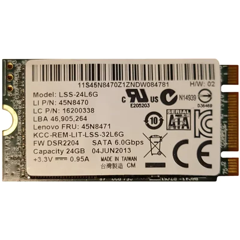 Lenovo 45N8470 | 24GB Multi-Level Cell Sata 6Gb/s M.2 2242 Solid State Drive for ThinkPad S531