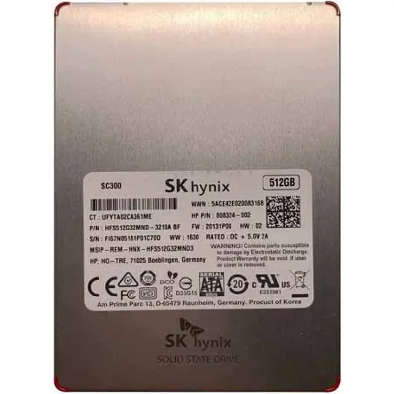 HP 808324-002 | 512GB Multi-Level Cell SATA 6Gb/s 2.5-Inch Solid State Drive — Disques de stockage