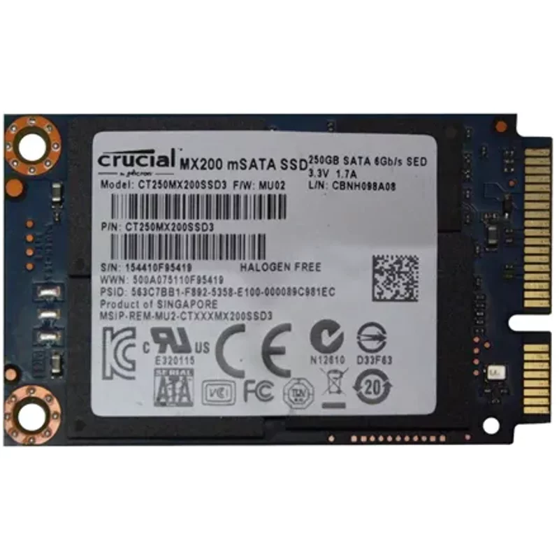 Crucial CT250MX200SSD3 | MX200 250GB Multi-Level Cell SATA 6Gb/s mSATA 1.8-Inch Solid State Drive — Data Storage Drives