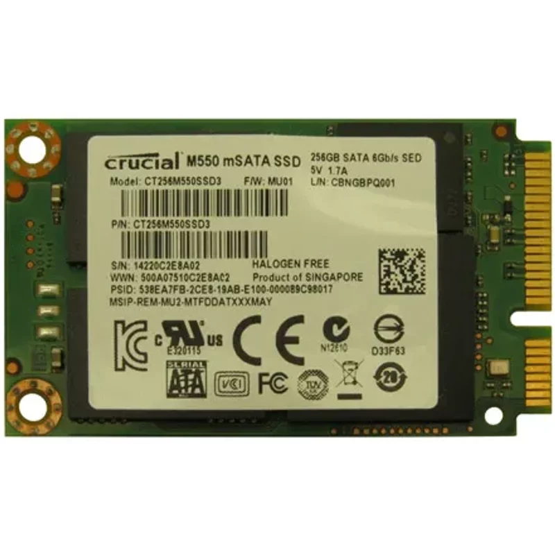 Crucial CT256M550SSD3 | M550 256GB Multi-Level Cell SATA 6Gb/s mSATA 2.5-Inch Solid State Drive — Disques de stockage
