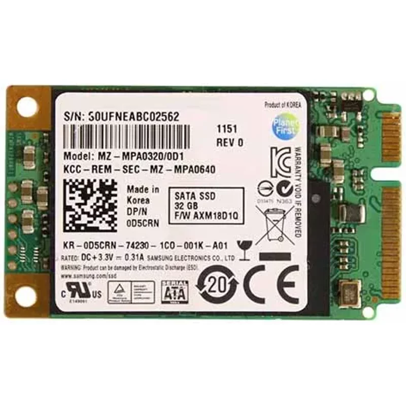 Dell D5CRN | 32GB Multi-Level Cell SATA mSATA Solid State Drive — Disques de stockage