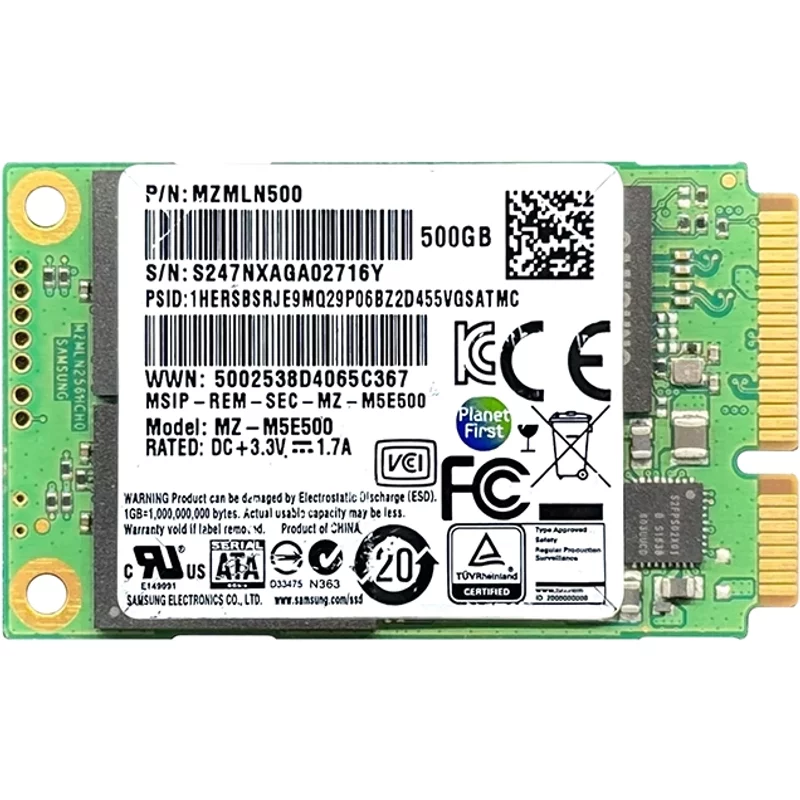 Samsung MZ-M5E500 | 850 EVO Series 500GB mSATA 6GB/s SATA 512MB Cache V-NAND Solid State Drive — Disques de stockage