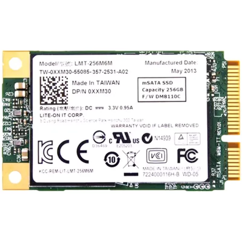 Dell XXM30 | 256GB Multi-Level Cell SATA 6Gb/s mSATA Solid State Drive for Latitude Notebook — Data Storage Drives