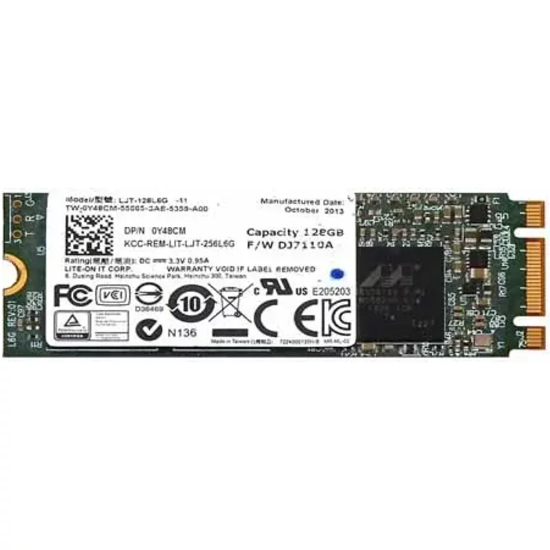 Dell Y48CM | 128GB Multi-Level Cell SATA 6Gb/s M.2 2260 Solid State Drive for Venue 11 Pro Laptops — Data Storage Drives