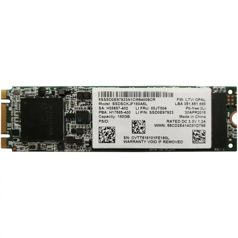 Lenovo 00JT004 | 180GB Multi-Level Cell SATA 6Gb/s M.2 2280 Solid State Drive — Data Storage Drives
