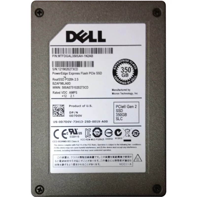 Dell D7D0V | 350GB Single-Level Cell PCI Express 2.0 x4 2.5-Inch Solid State Drive — Disques de stockage