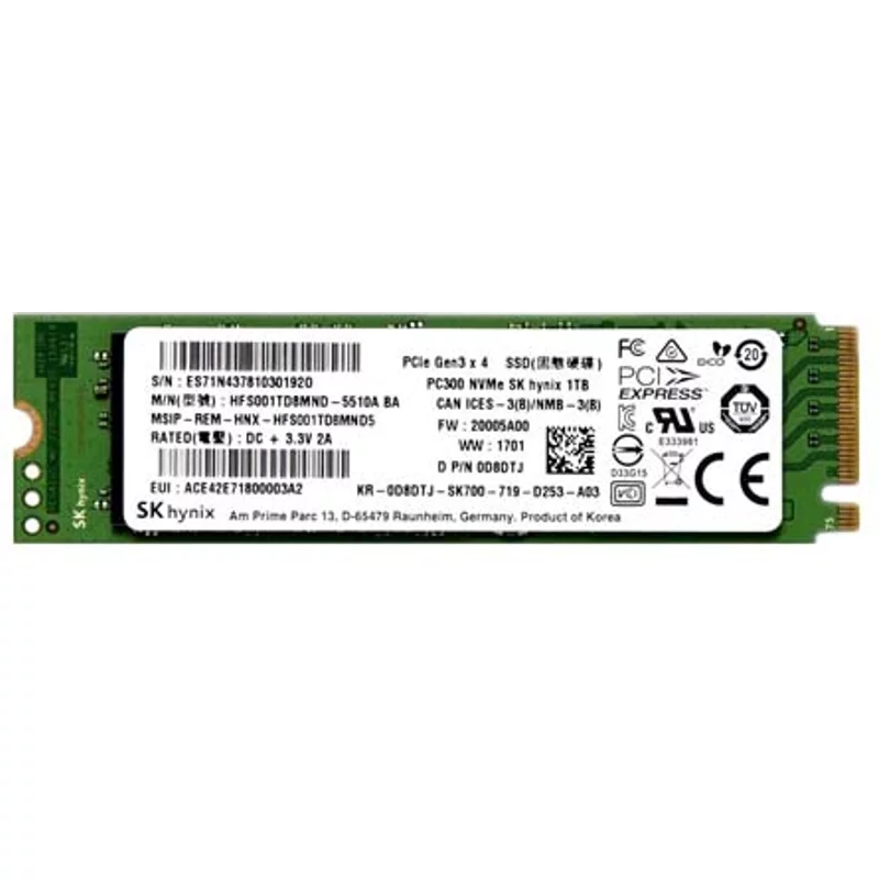 Dell D8DTJ | 1TB Multi-Level Cell PCI Express NVMe 3.0 x4 M.2 2280 Solid State Drive — Data Storage Drives