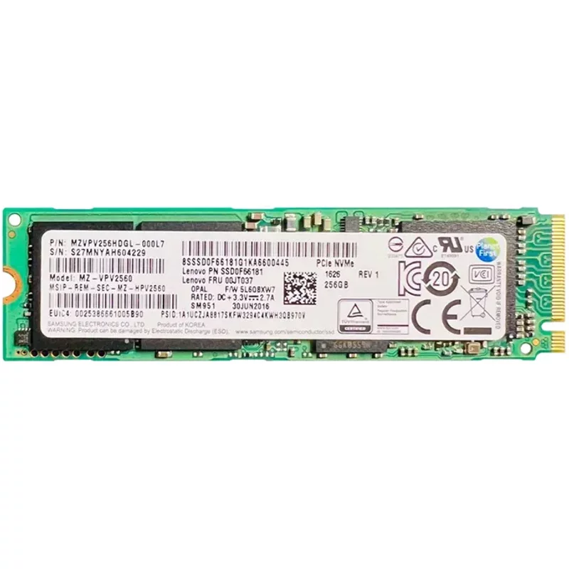 Lenovo SSD0F66181 | 256GB Multi-Level Cell PCI Express NVMe 3.0 x4 M.2 2280 Internal Solid State Drive — Disques de stockage