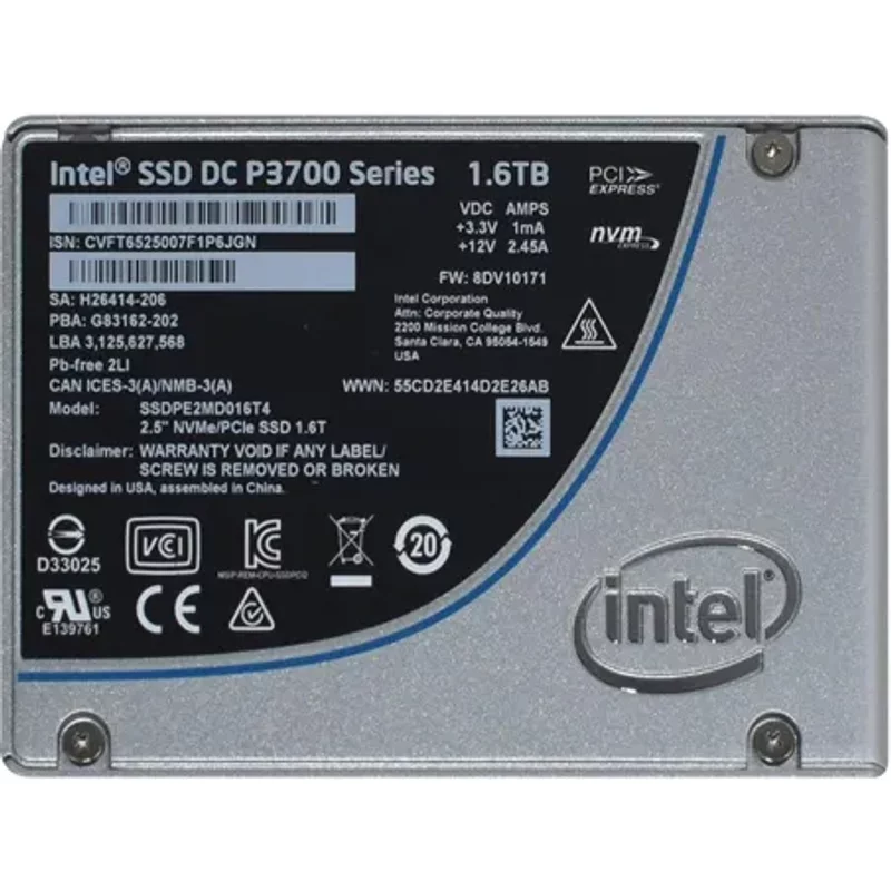 Intel SSDPE2MD016T4 | DC P3700 1.6TB Multi-Level Cell PCI Express 3.0 x4 U.2 2.5-Inch Solid State Drive