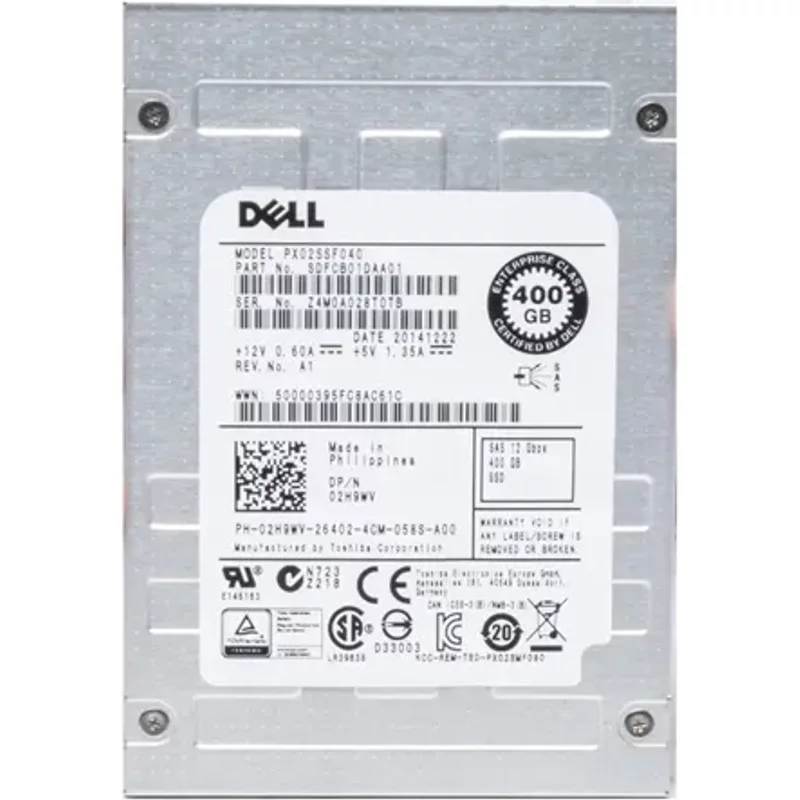 Dell 2H9WV | 400GB Multi-Level Cell SAS 12Gb/s Hot-Pluggable 2.5-Inch Solid State Drive for PowerEdge Servers — Disques de stockage