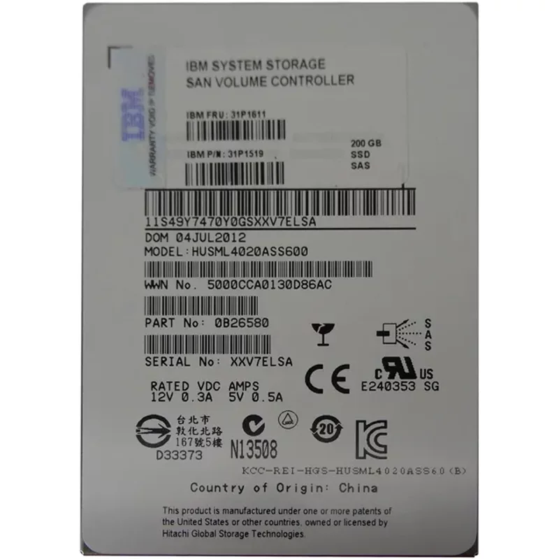 IBM 31P1611 | 200GB Multi-Level Cell SAS 6Gb/s 2.5-Inch Solid State Drive — Disques de stockage
