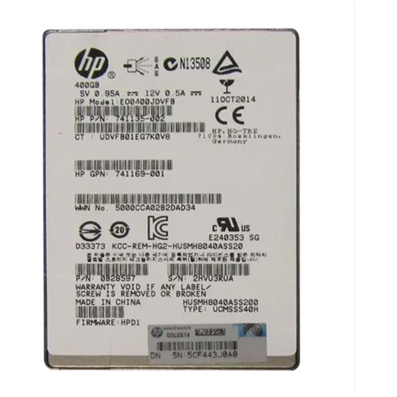 HP 741135-002 | 400GB SAS 12Gb/s Hot-Swappable 2.5-Inch Enterprise Solid State Drive for ProLiant Servers — Disques de stockage