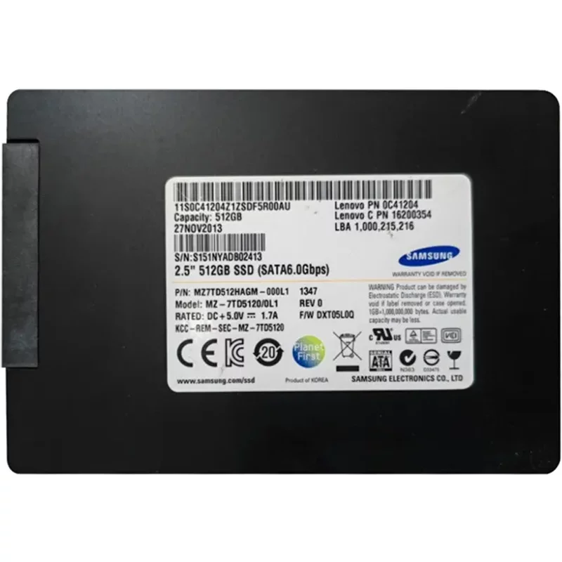 Lenovo 0C41204 | 512GB TLC Sata 6GB/s Aes-256 2.5-Inch Internal Solid State Drive