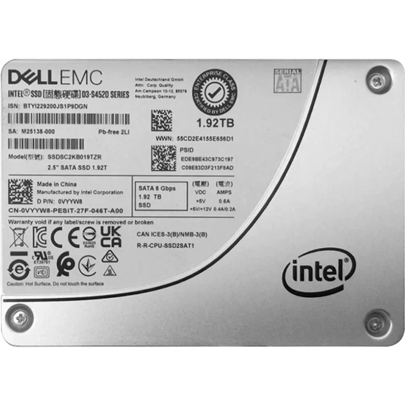 Dell 0VYYW8 | 1.92TB Triple-Level Cell SATA 6Gb/s 2.5-Inch Solid State Drive — Data Storage Drives