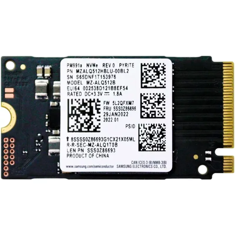 Lenovo 5SS0Z86696 | PM991A 512GB PCI Express 3.0 x4 M.2 2280 Solid State Drive — Disques de stockage