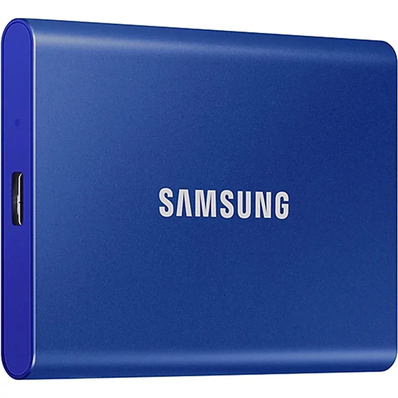 Samsung MU-PC2T0H/AM | T7 Series 2TB 10Gbps USB 3.2 Gen 2 (Type C) Indigo Blue Portable Solid State Drive — Data Storage Drives
