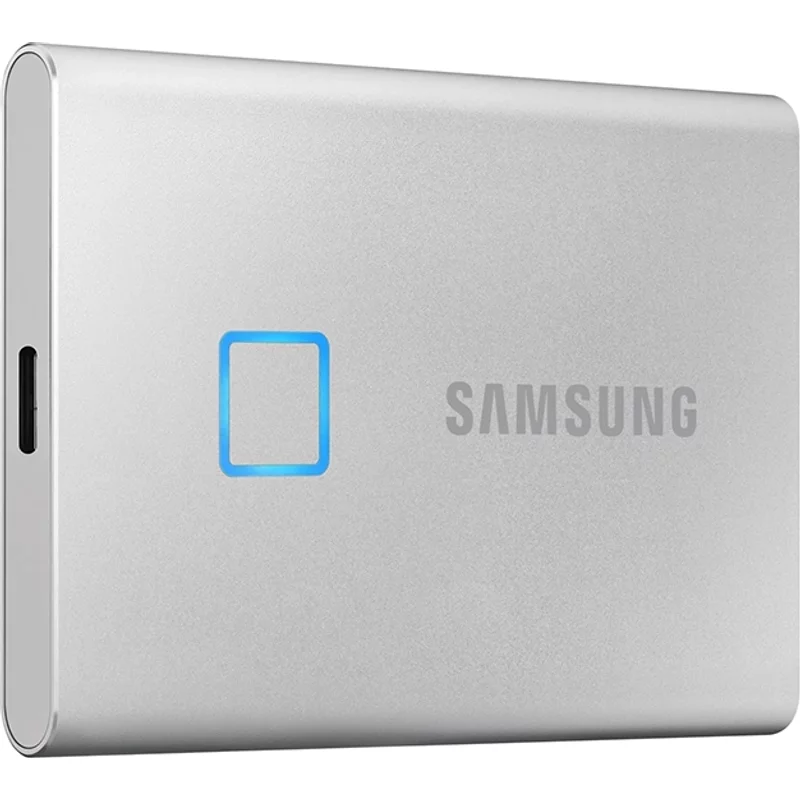 Samsung MU-PC500S/WW | T7 Touch Series 500GB 10Gbps USB 3.2 Gen 2 (Type C) Silver Portable Solid State Drive — Data Storage Drives