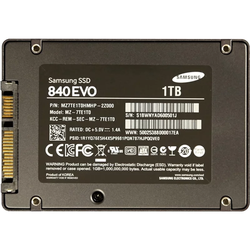 Samsung MZ-7TE1T0-1 | 840 EVO Series 1TB Triple-Level-Cell SATA 6Gb/s 7mm 2.5-Inch Solid State Drive — Disques de stockage