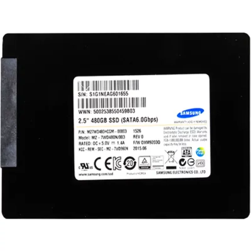 Samsung MZ-7WD480N/003 | Enterprise SM843TN Series 480GB Multi-Level Cell Sata 6Gb/s High Write Endurance 2.5-Inch Solid State Drive