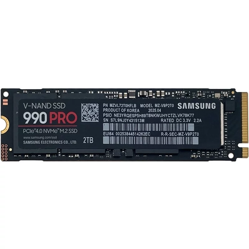 Samsung MZVL72T0HFLB | 990 PRO Series 2TB M.2 2280 PCI Express NVMe 4.0x4 V-NAND 3bit TLC Solid State Drive — Data Storage Drives