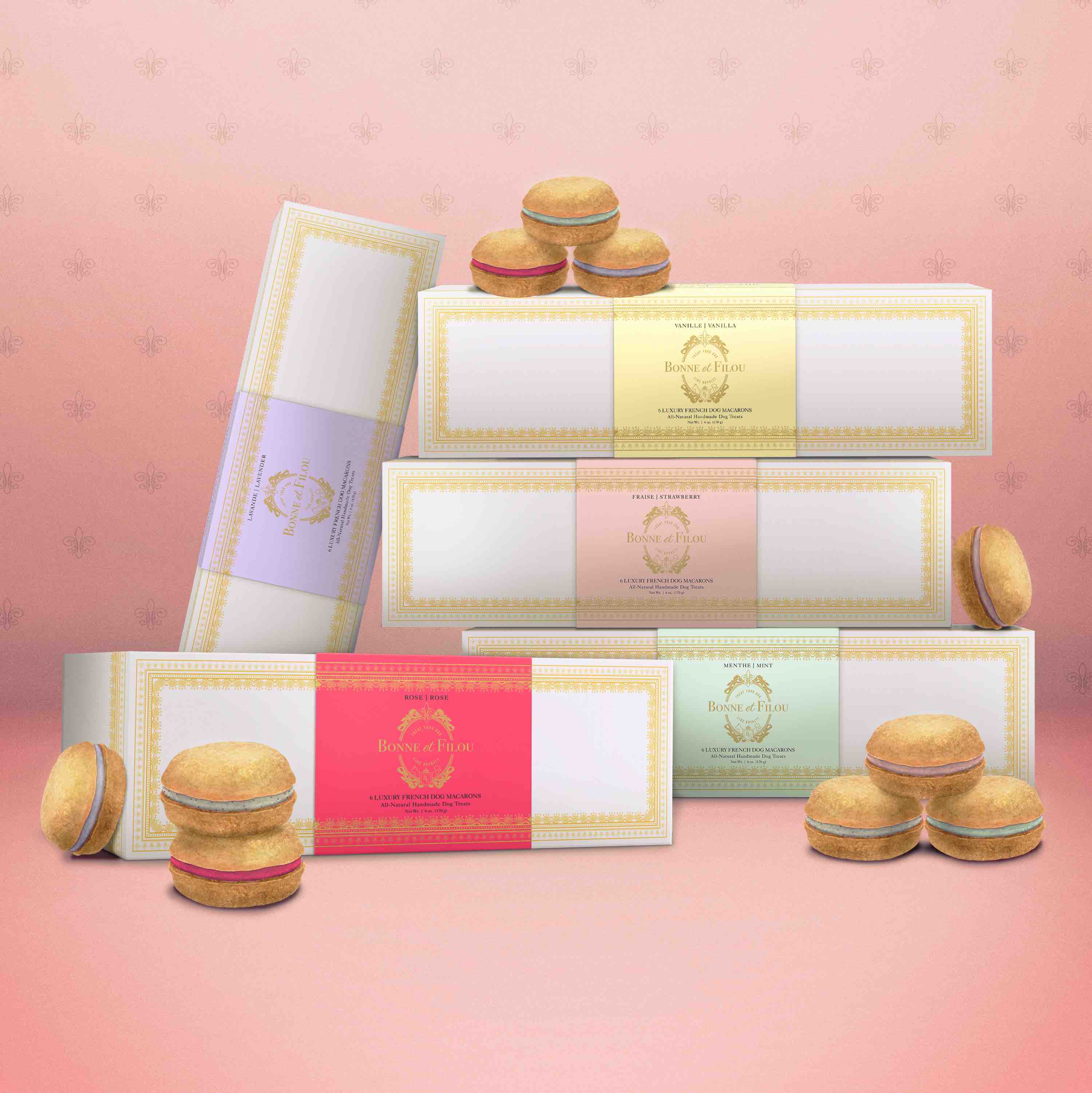 Dog Macaron Club - 1 Year Gift Subscription - 3x Vanilla — Dog Toys