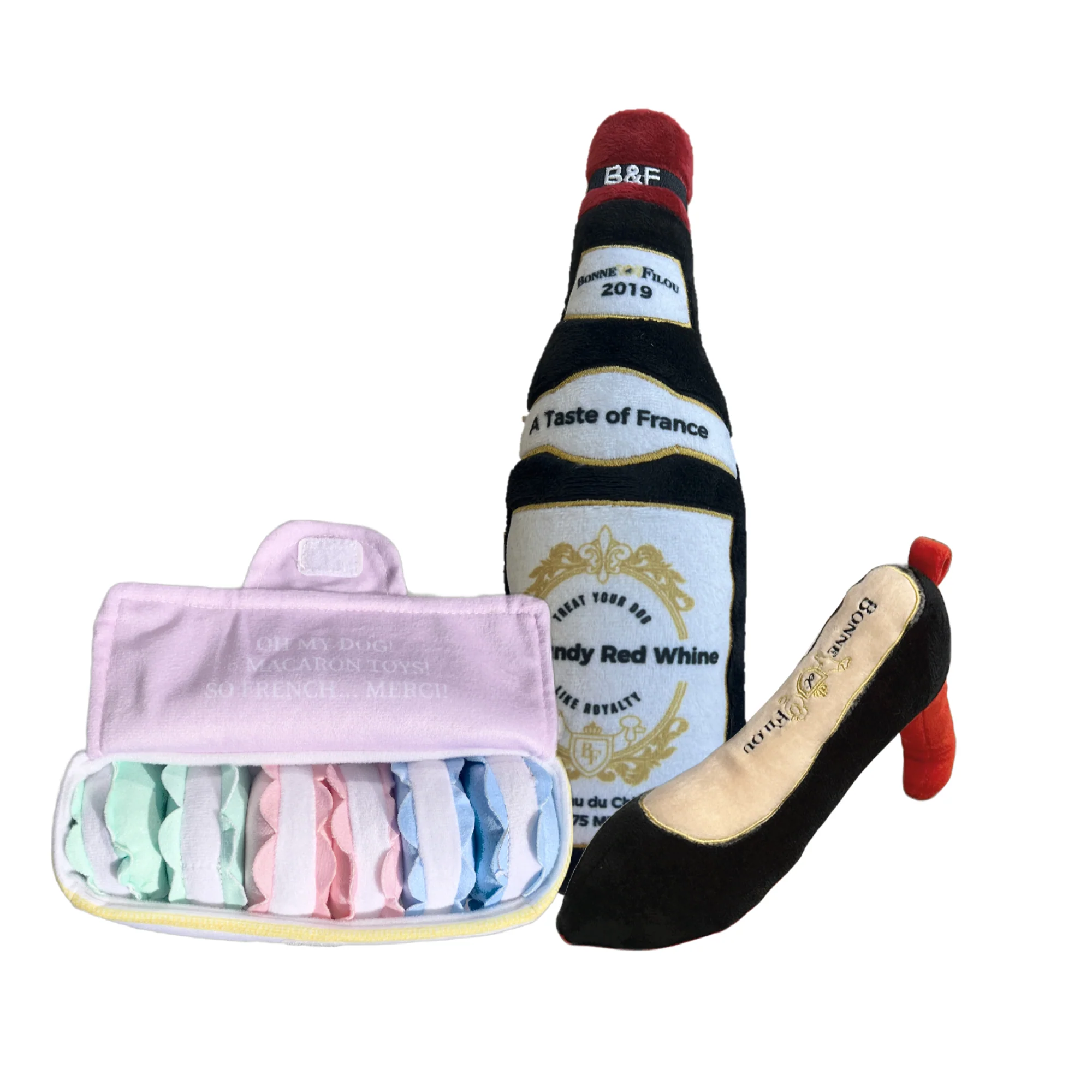 Bonne et Filou Ensemble de jouets en peluche pour chien grand format — Jouets pour chiens