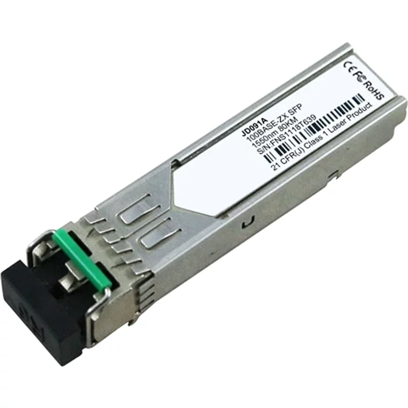 HP JD091A | X110 100Mb/s 100Base-LH80 Single-Mode Fibre 1550nm 80km Duplex LC Connector SFP Transceiver Module — Networking Equipment